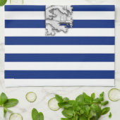 Linge De Cuisine Chrome comme phare sur les rayures nautiques (Plié)