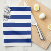 Linge De Cuisine Chrome comme phare sur les rayures nautiques (Quart Plié)