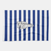 Linge De Cuisine Chrome comme phare sur les rayures nautiques (Horizontal)
