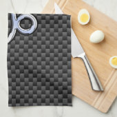 Linge De Cuisine Chrome d'argent comme Capricorn Symbole de fibre d (Quart Plié)