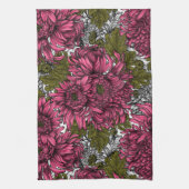 Linge De Cuisine Chrysanthème rose (Vertical)