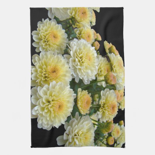 Linge De Cuisine Chrysanthèmes citron meringue (Vertical)