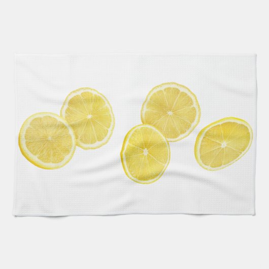 Linge De Cuisine Chute de morceaux de citron (Horizontal)