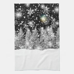 Linge De Cuisine Chute de neige au solstice d'hiver