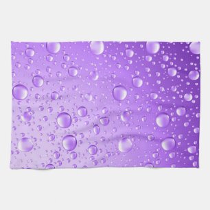 Linge De Cuisine Chutes de pluie Abstraite violet métallique