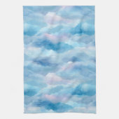 Linge De Cuisine Ciel Abstrait Brouillard Bleu Aquarelle Douce (Vertical)