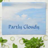 Linge De Cuisine Ciel bleu avec un nuage blanc éclatant (Plié)