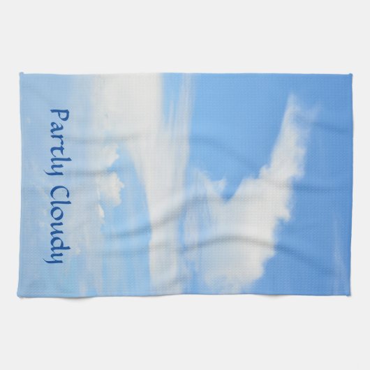 Linge De Cuisine Ciel bleu avec un nuage blanc éclatant (Horizontal)