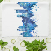 Linge De Cuisine Ciel bleu Helsinki-Finlande (Plié)