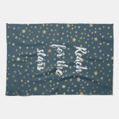 Linge De Cuisine Ciel bleu marine des étoiles d'or (Horizontal)
