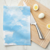 Linge De Cuisine Ciel bleu nuages (Quart Plié)