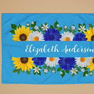 Linge De Cuisine Ciel floral bleu d'été