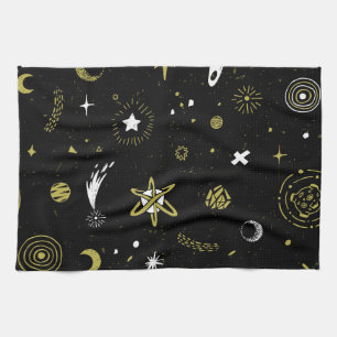 Linge De Cuisine Ciel nocturne : motif cosmique sans soudure.