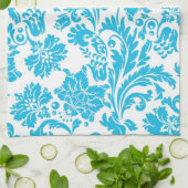 Linge De Cuisine Ciel vintage bleu Damas (Plié)