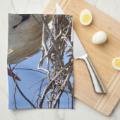 Linge De Cuisine cigogne blanche dans son nid (Quart Plié)