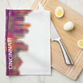 Linge De Cuisine Cincinnati Ohio Skyline (Quart Plié)