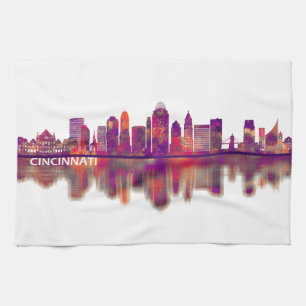 Linge De Cuisine Cincinnati Ohio Skyline