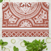 Linge De Cuisine Cinnabar Woodblock IV (Plié)