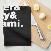 Linge De Cuisine Cinq saveurs de base (Quart Plié)