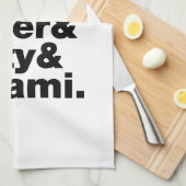 Linge De Cuisine Cinq saveurs de base (Quart Plié)