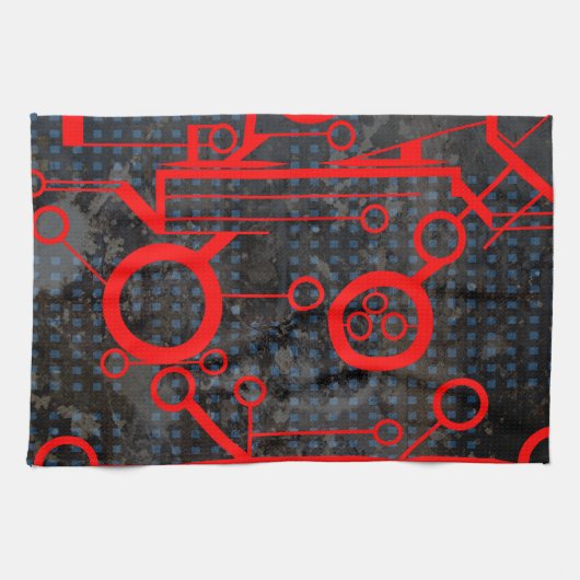 Linge De Cuisine Circuit rouge (Horizontal)