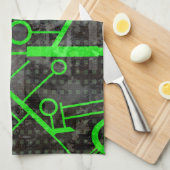 Linge De Cuisine Circuit vert (Quart Plié)