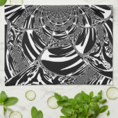 Linge De Cuisine Circulaire Zebra Kaleidoscope Art (Plié)