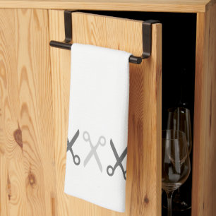 Linge De Cuisine Ciseaux gris élégant Coiffeur Taylor