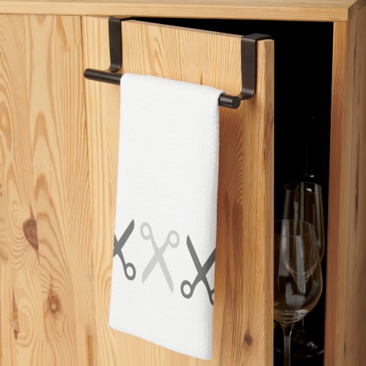 Linge De Cuisine Ciseaux gris élégant Coiffeur Taylor (Pliage en tiers)