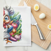 Linge De Cuisine Citation amusante Cute Poulet Chef Cuisine (Quart Plié)