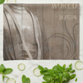 Linge De Cuisine Citation bouddhiste inspirante Bouddha Art Faux Bo (Plié)