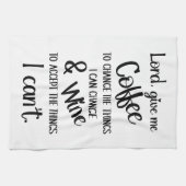Linge De Cuisine Citation Café ou Vin (Horizontal)