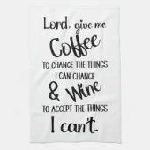 Linge De Cuisine Citation Café ou Vin (Vertical)