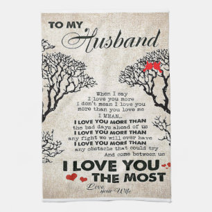 Linge De Cuisine Citation d'amour pour mari   Cadeau mignon pour pe