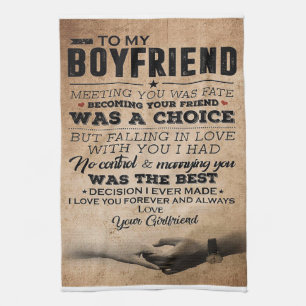 Linge De Cuisine Citation d'amour pour petit ami Cadeau mignon pe