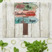 Linge De Cuisine Citation De Camping Directeur Aquarelle Signale La (Plié)