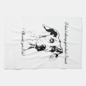 Linge De Cuisine Citation de chien fou (Horizontal)