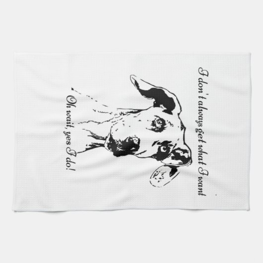 Linge De Cuisine Citation de chien fou (Horizontal)