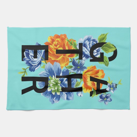 Linge De Cuisine Citation de collecte de fleurs (Horizontal)