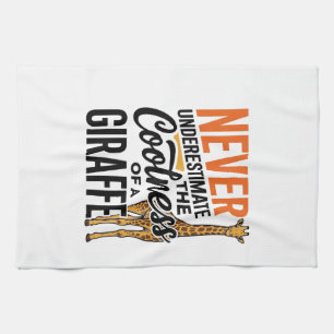 Linge De Cuisine Citation de girafe drôle design vintage vecteur T-