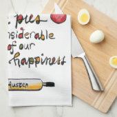 Linge De Cuisine Citation de Jane Austen sur le gâteau à la pomme (Quart Plié)