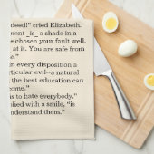 Linge De Cuisine Citation de livre personnalisée Texte Fierté et pr (Quart Plié)