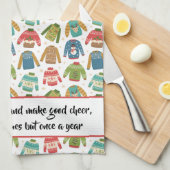 Linge De Cuisine Citation de Noël moche mais mignonne (Quart Plié)