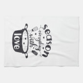 Linge De Cuisine Citation de saison Tout avec amour (Horizontal)