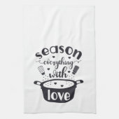 Linge De Cuisine Citation de saison Tout avec amour (Vertical)