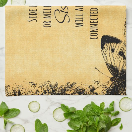 Linge De Cuisine Citation de soeurs (Plié)