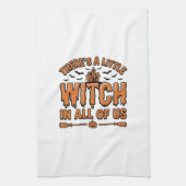 Linge De Cuisine Citation de sorcière d'Halloween Design vectoriel (Vertical)
