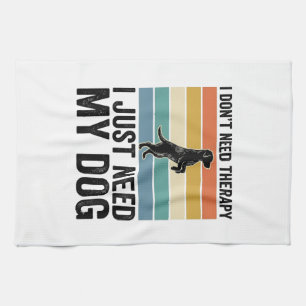 Linge De Cuisine Citation de thérapie pour amateur de chiens Design