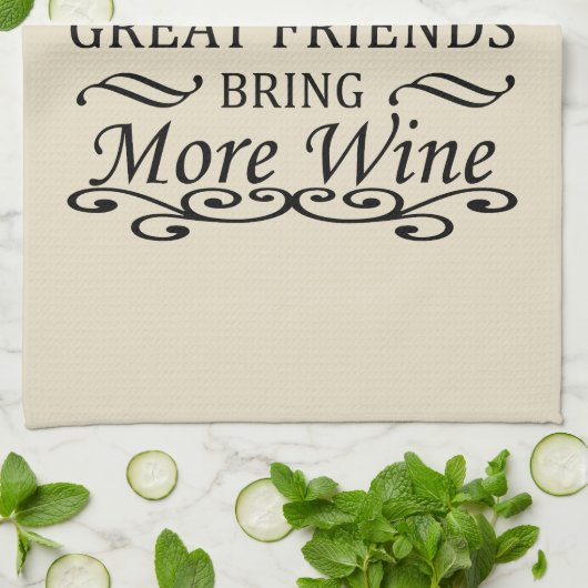 Linge De Cuisine citation de vin drôle pour les amis (Plié)