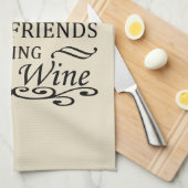 Linge De Cuisine citation de vin drôle pour les amis (Quart Plié)